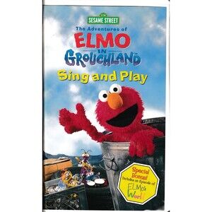 Sesame Street Elmo in Grouchland Sing & Play VHS 1999 Elmo's World Bonus